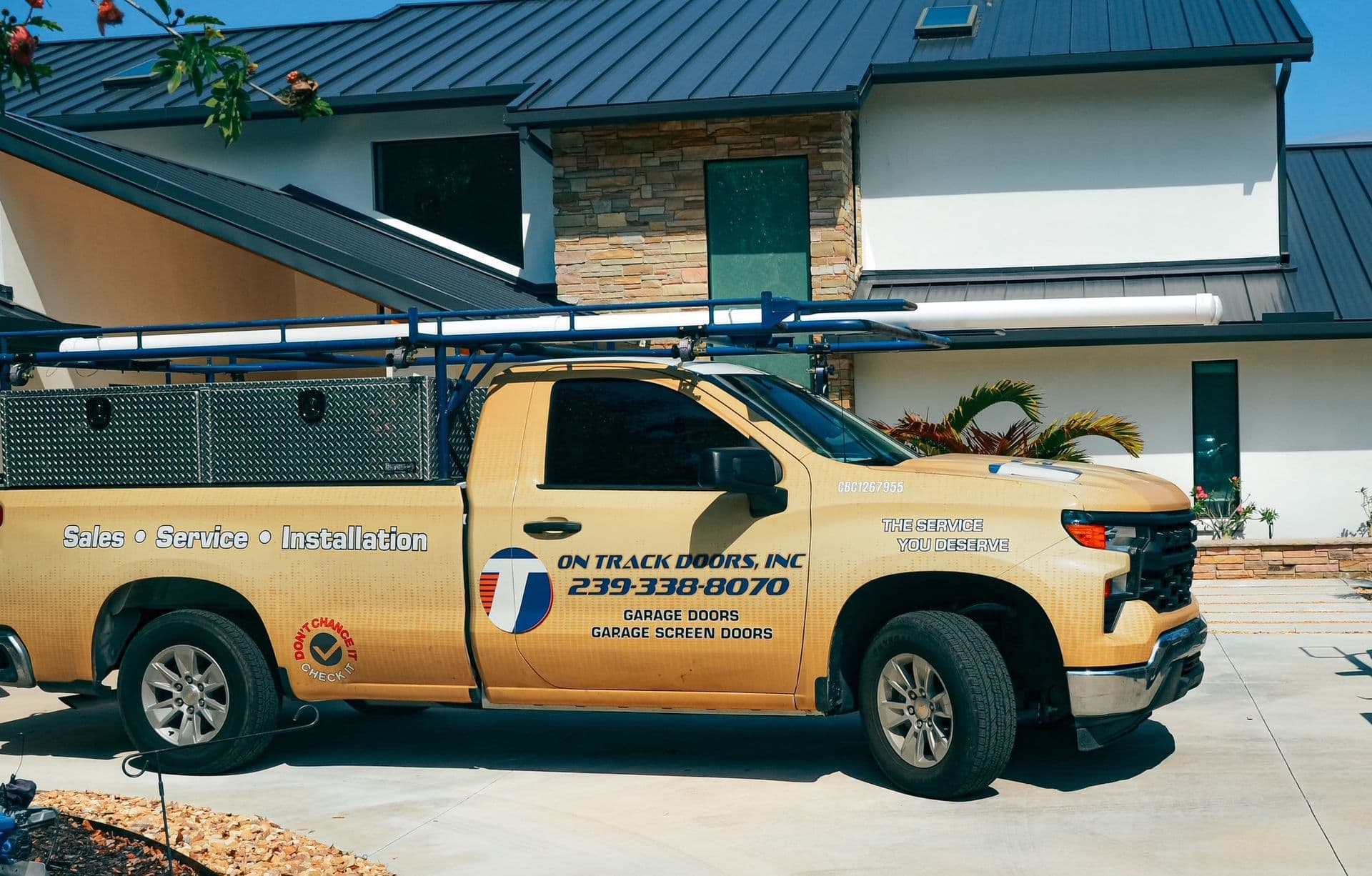 On Track Doors Company Truck